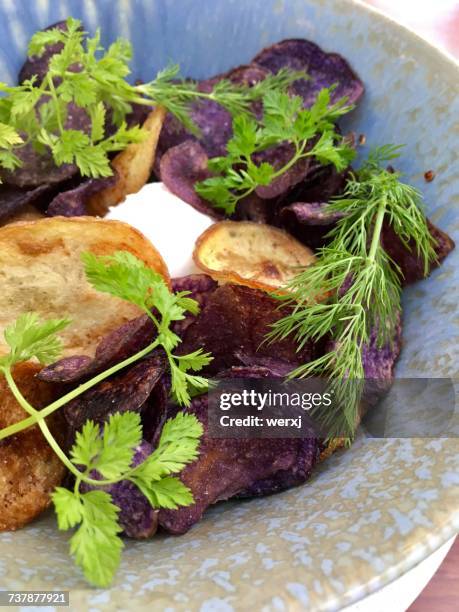 breakfast - kale chips stock pictures, royalty-free photos & images