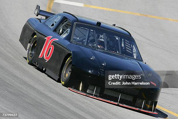 Greg Biffle driver of the Jaskson Hewitt Ford heads into turn 4 during NASCAR Richmond Testing at Richmond International Raceway on April 3, 2007 in...