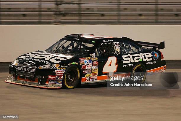 Ward Burton driver of the State Water Heaters Chevrolet during NASCAR Richmond Testing at Richmond International Raceway on April 3, 2007 in...