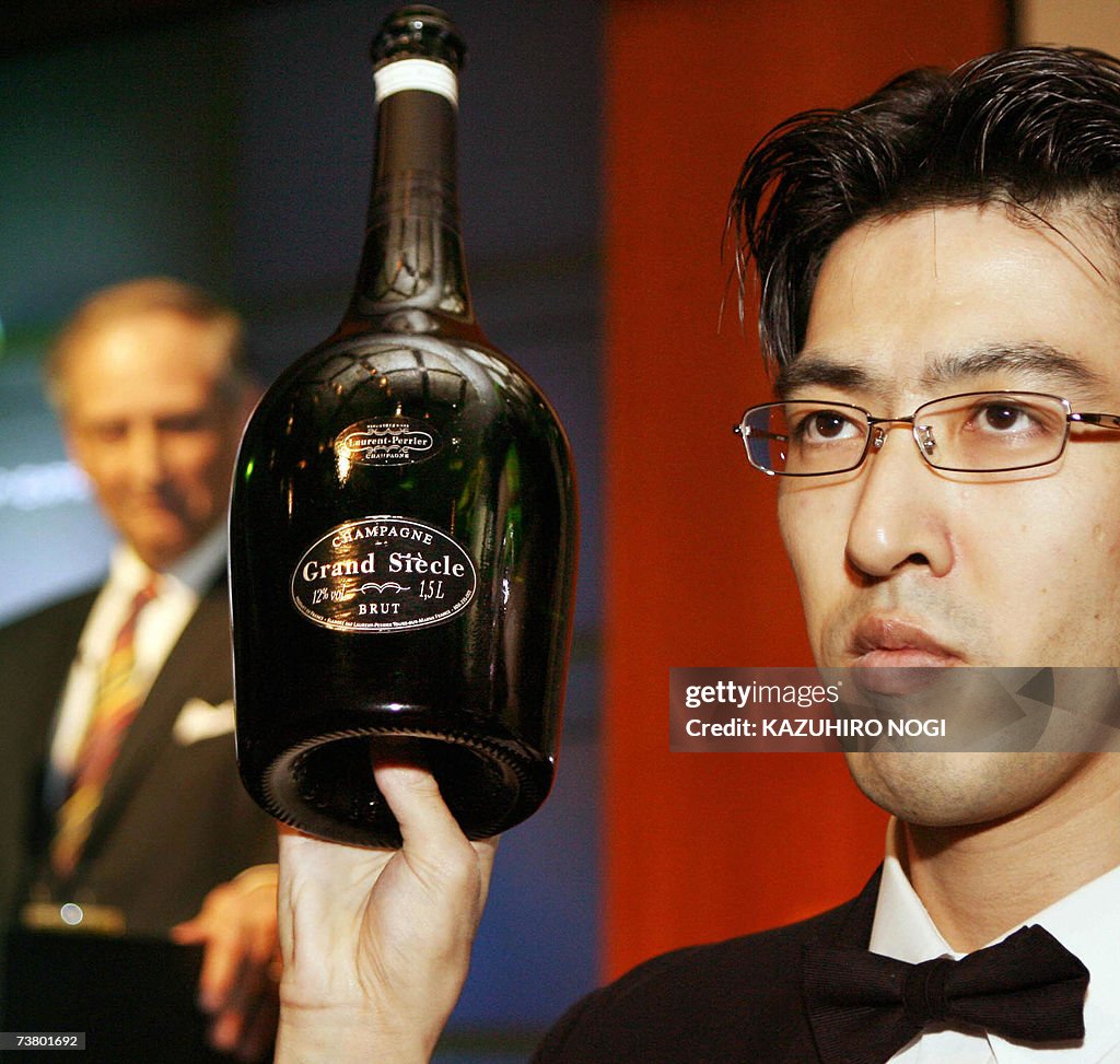 A champagne bottle Laurent-Perrier Grand...