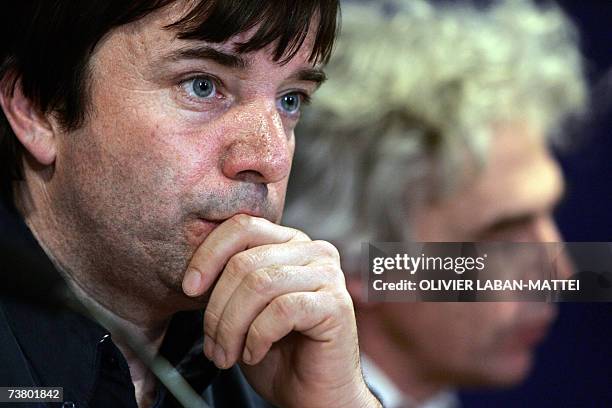 Bruno Chareyron , who is in charge of the CRIIRAD laboratory , is pictured during a press conference, 04 April 2007 in Paris. Several associations...