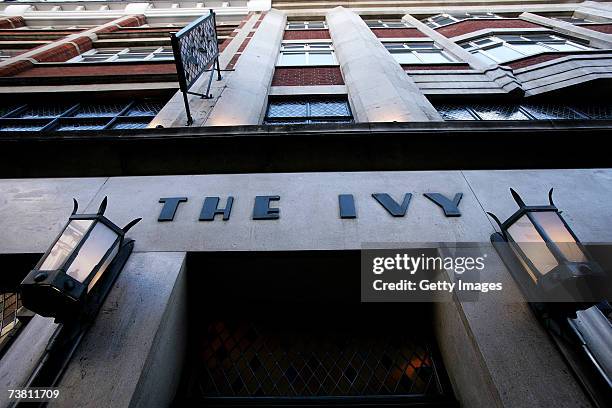 The venue exterior of The Ivy, West Street is seen on April 4, 2007 in London, England.