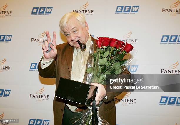 Actor and director Oleg Tabakov attends the fifth day of Russian Fashion Week on April 5, 2007 in Moscow, Russia.