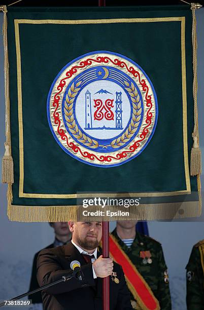 Chechen President Ramzan Kadyrov during his swearing ceremony celebrating his near-total control of the southern Russian province April 5, 2007...