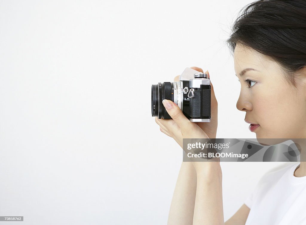 Japanese woman photographing