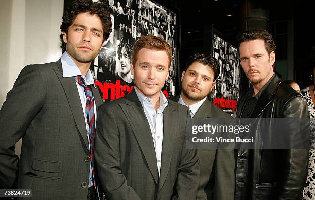 Actors Adrian Grenier, Kevin Connolly, Jerry Ferrara and Kevin Dillon attend the premiere of the HBO series "Entourage" Season 3 at The Cinerama Dome...