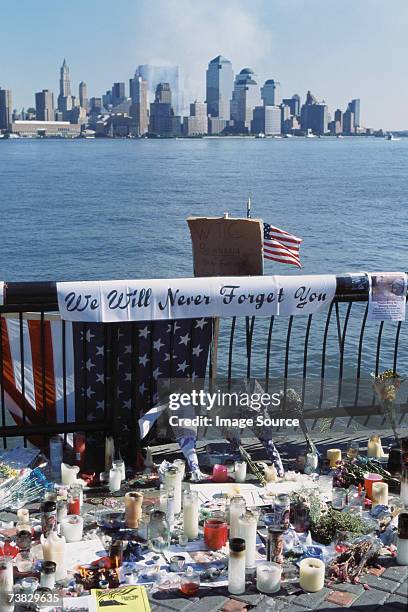 memorial site for world trade center - september 11 2001 attacks stock pictures, royalty-free photos & images