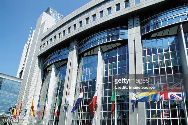 european parliament, brussels, belgium - european parliament stock pictures, royalty-free photos & images