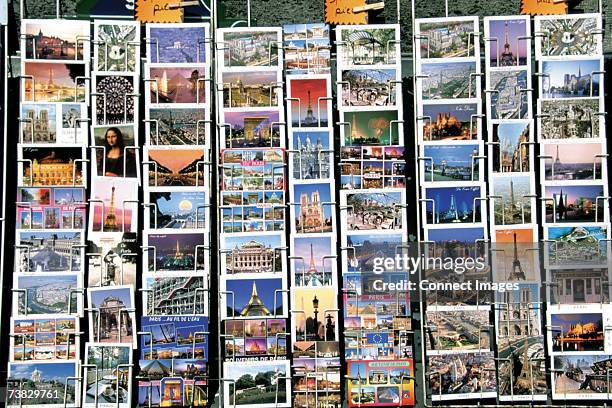 postcards, paris, france - cartão postal imagens e fotografias de stock