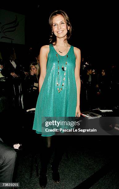 Dasha Zhukova attends Vassa fashion show as part of Russian Fashion Week on April 6, 2007 in Moscow, Russia.