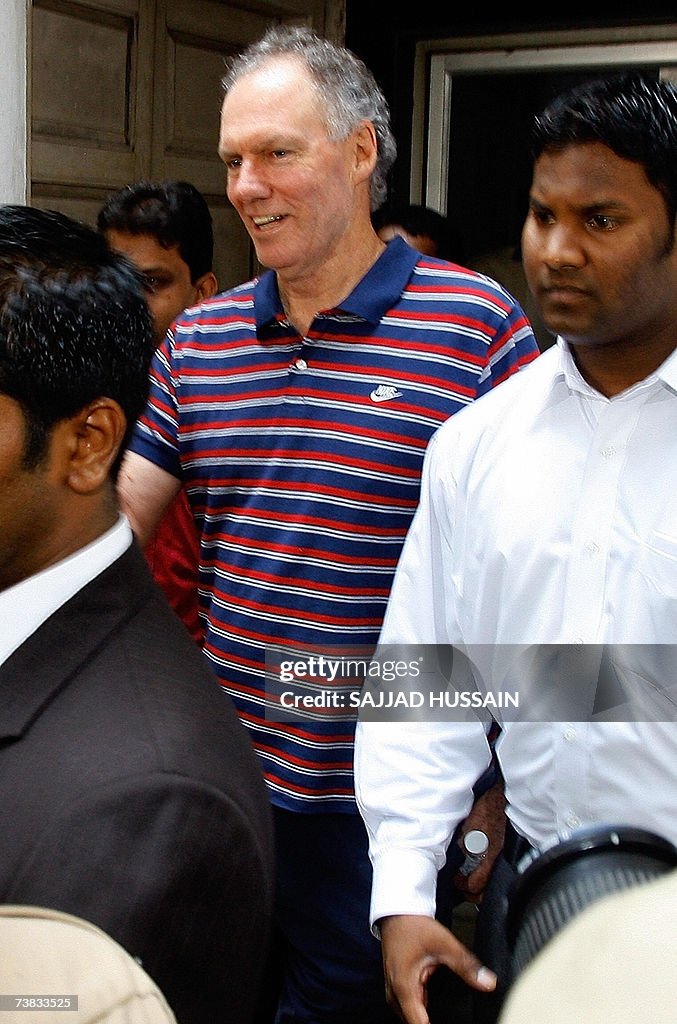 India's outgoing cricket coach Greg Chap...