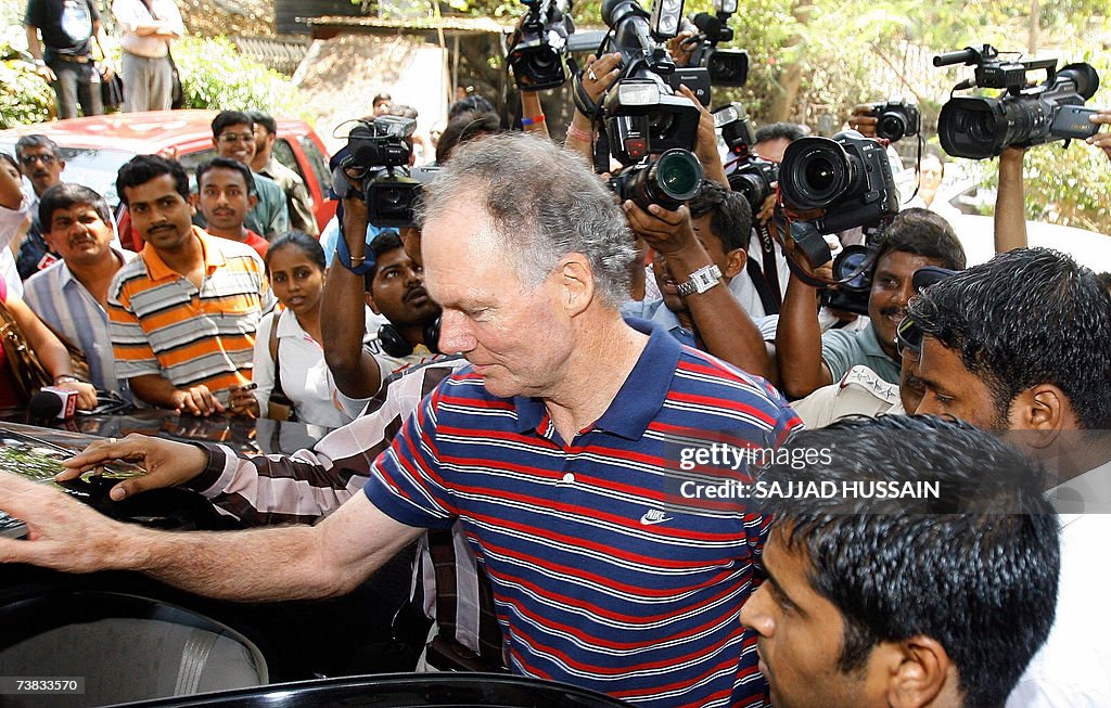 India's outgoing cricket coach Greg Chap...