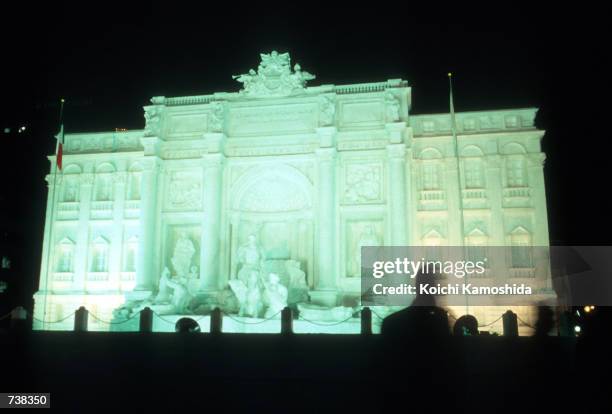 One of approximately 326 snow and ice sculptures is on display for the Sapporo Snow Festival event February 6, 2001 at Odori Park in Sapporo, Japan....