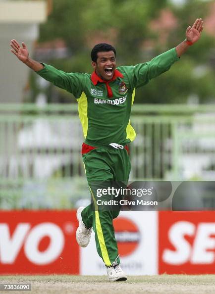 Ab Razzak Abdur Razzak of Bangladesh celebrates dismissing AB DeVilliers of ...