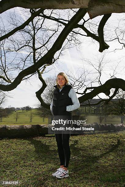 Rebecca Lynne 800m runner of Great Britain during a photo shoot at Chatsworth Park on April 8, 2007 in Baslow, England.