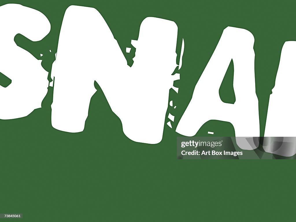 Close-up of a text on a green background