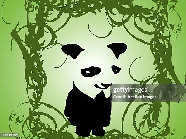 close-up of a panda - ジャイアントパンダ点のイラスト素材／クリップアート素材／マンガ素材／アイコン素材