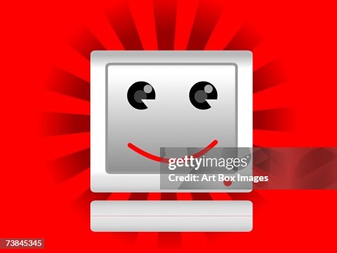 Closeup Of A Computer Smiling High-Res Vector Graphic - Getty Images