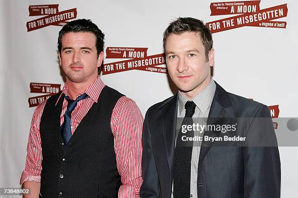 Actors Eugene O'Hare and Billy Carter arrive at the after party for the opening night of "A Moon For The Misbegotten" on April 9, 2007 in New York...