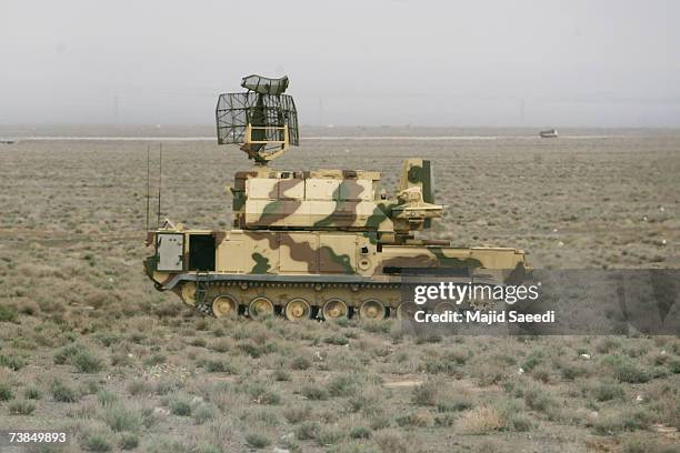 An Anti-Aircraft unit is seen near the Natanz nuclear enrichment facility, on April 9 180 miles south of Tehran, Iran. Iranian President Mahmoud...