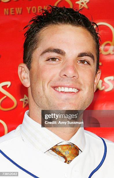 New York Mets third baseman David Wright attends the unveiling of his wax figure at Madame Tussauds April 10, 2007 in New York City.