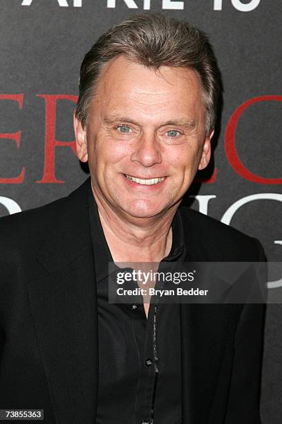 Personality Pat Sajak attends the Perfect Stranger premiere at the Ziegfeld Theatre April 10, 2007 in New York City.