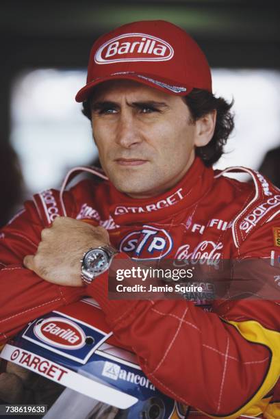 Portrait of Alex Zanardi of Italy, driver of the Target Ganassi Racing Reynard 98i Honda during testing for the Championship Auto Racing Teams 1998...