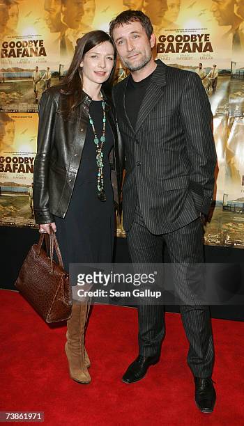 Actor Heikko Deutschmann and actress Iris Boehm attend the German premiere of "Goodbye Bafana" at the Kino International on April 11, 2007 in Berlin,...