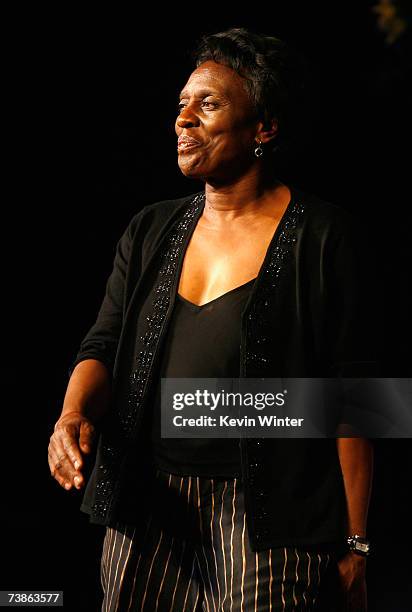 Olympic Legend Wyomia Tyus smiles onstage at The Billies presented by The Women's Sports Foundation at the Beverly Hilton Hotel on April 11, 2007 in...