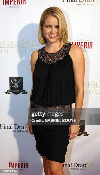 Los Angeles, UNITED STATES: Actress Laurie Fortier, arrives at the opening night of the 7th Beverly Hills Film Festival, 11 April 2007 in Beverly...