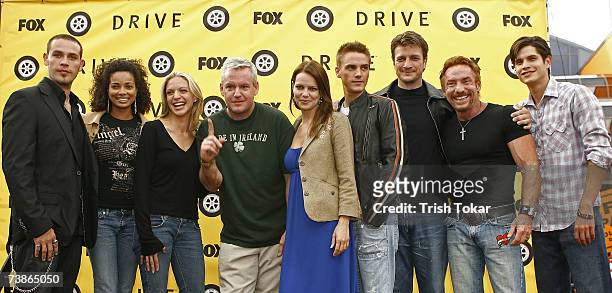 Actor Kevin Alejandro, Actresses Rochelle Aytes, Kristin Lehman, challenge winner Terence McCorry, Actress Mircea Monroe, and Actors Riley Smith,...