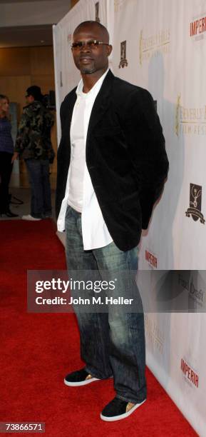 Djimon Hounsou attends the 7th Annual International Beverly Hills Film Festival on April 11, 2007 at the Clarity Theater in Beverly Hills, California.