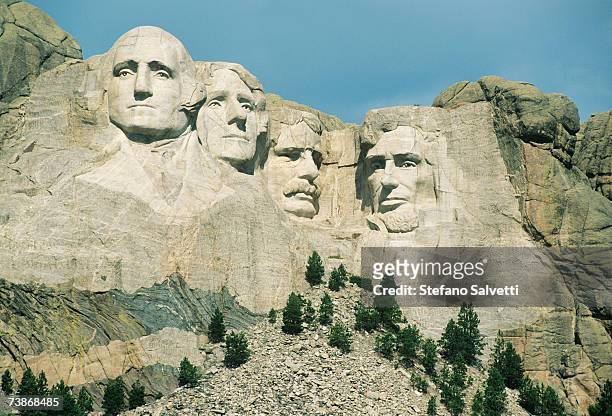 usa, south dakota, black hills, mt. rushmore national monument, close-up - us president stock pictures, royalty-free photos & images