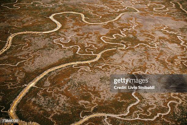 usa, california, palo alto, mayfield slough, aerial view - mayfield slough stock pictures, royalty-free photos & images