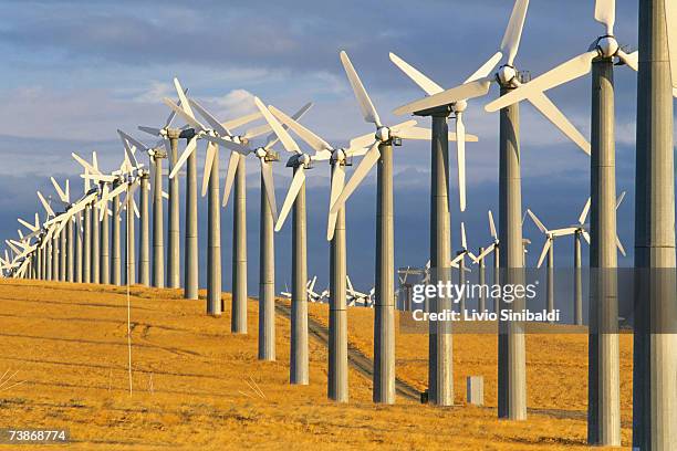 usa, california, tracy, wind turbines, - wind turbine california stock pictures, royalty-free photos & images