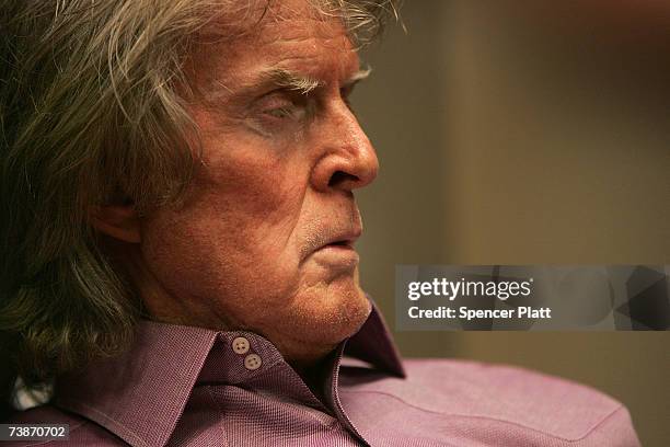 Talk show host Don Imus waits for the Rev. Al Sharpton while speaking on Sharpton?s radio show about racially charged comments recently made by Imus...