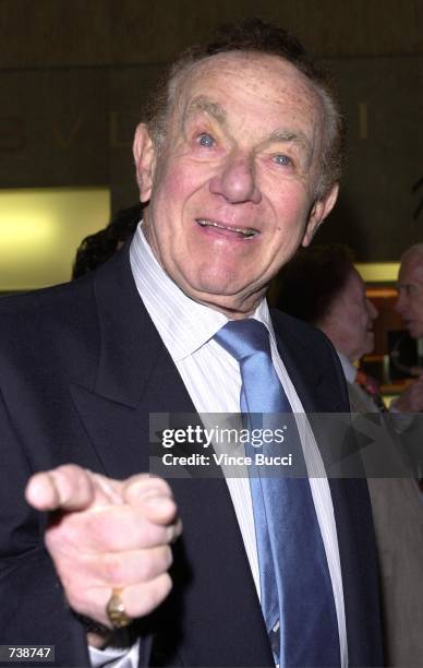 Comedian Norm Crosby arrives for the 15th Annual Gypsy Award February 11, 2001 in Beverly Hills, CA. The Professional Dancers Society honored veteran...