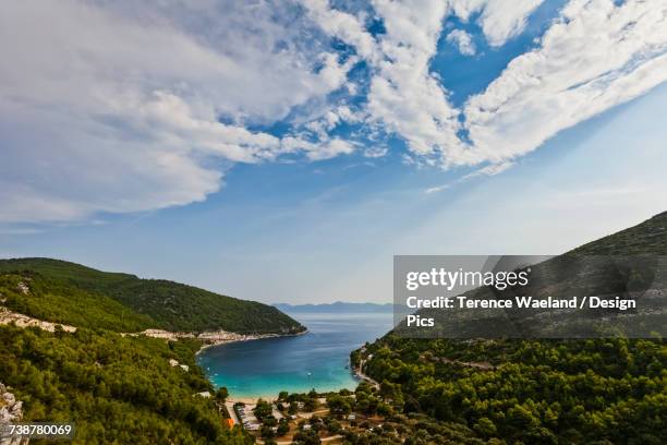 view of prapratno bay near ston - terence waeland stock-fotos und bilder