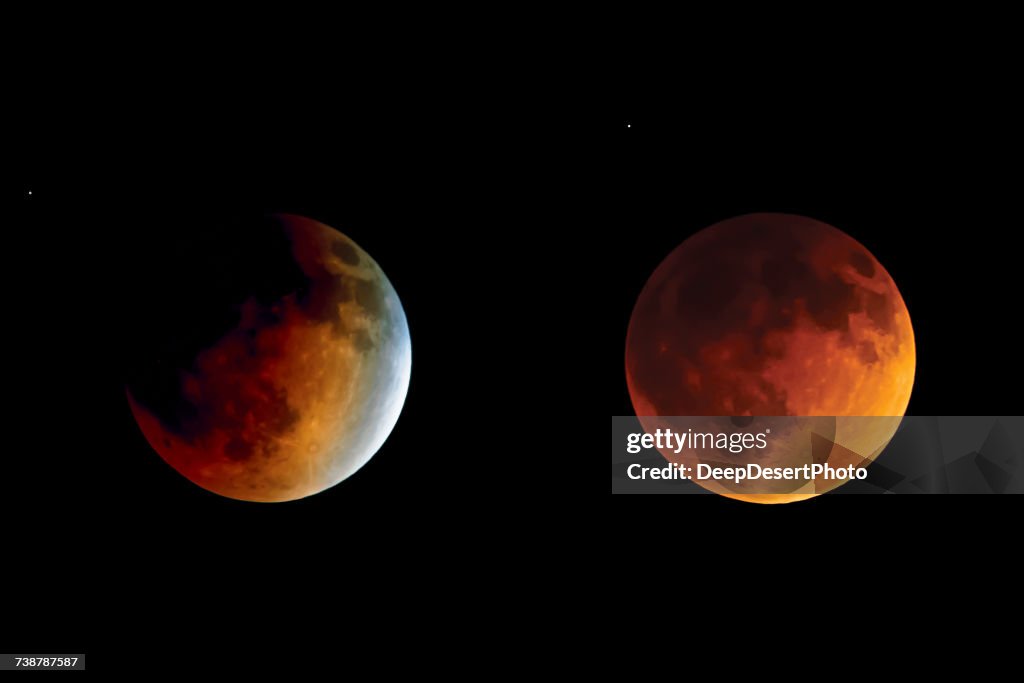 Lunar Eclipse from Beginning to Totality