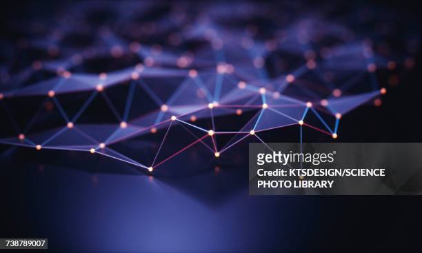 connecting lines, illustration - selective focus stock illustrations