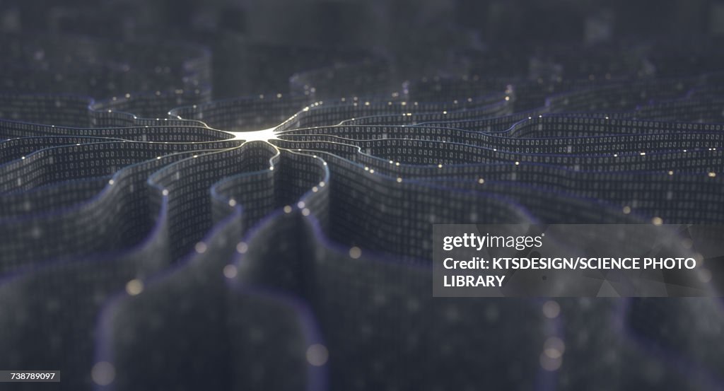Binary code, illustration