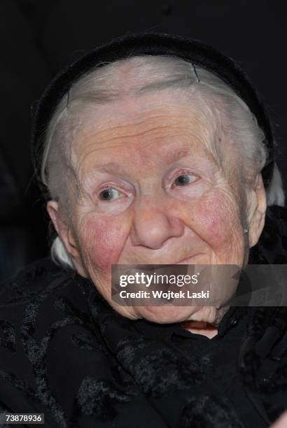 Irena Sendlerowa attends a reception at which Polish children presented her with the Order of Smiles at Bonifraters Monks nursing home on April 11,...