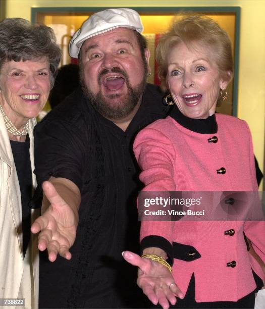 Actor Dom DeLuise, center, poses with wife Gloria, left, and actress Janet Leigh as they arrive for the 15th Annual Gypsy Award ceremony February 11,...