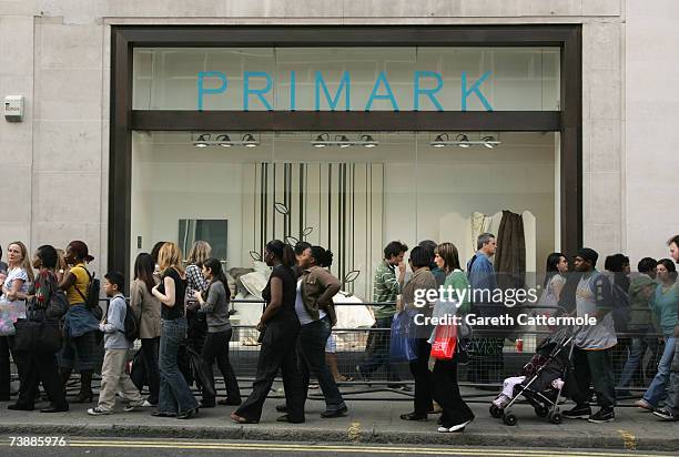 General view of the Primark store on Oxford Street in London on April 14, 2007 in London.