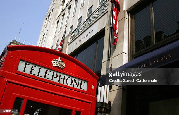 General view of the Ralph Lauren store in New Bond Street in London on April 14, 2007 in London.