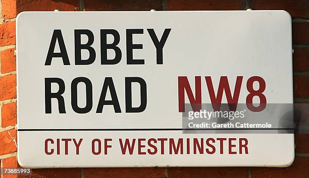 General view of Abbey Road in North London on April 14, 2007 in London.