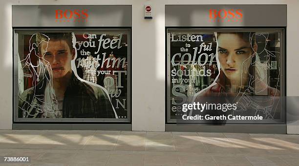 General view of the Hugo Boss store in Carnaby Street on April 14, 2007 in London.