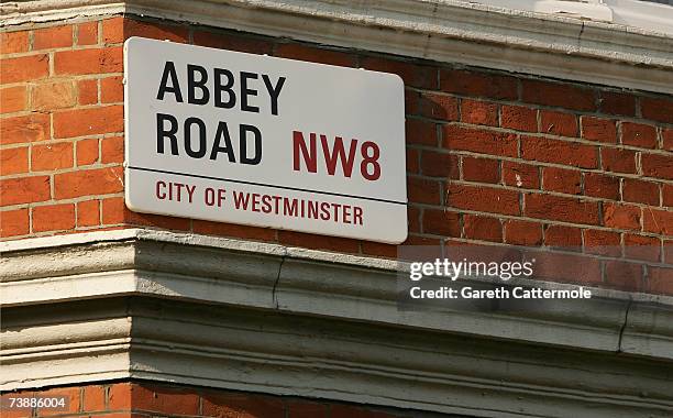General view of Abbey Road in North London on April 14, 2007 in London.