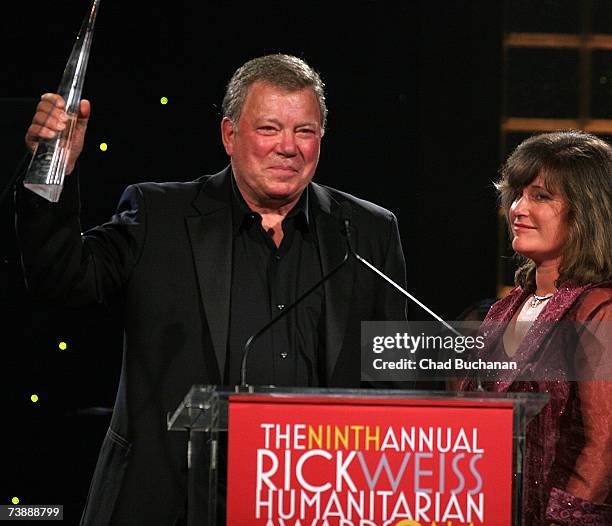 Actor William Shatner and his daughter Leslie Walker attend the 2007 Rick Weiss Humanitarian Awards at the Westin Mission Hills Resort on April 14,...