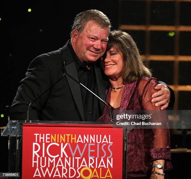 Actor William Shatner and his daughter Leslie Walker attend the 2007 Rick Weiss Humanitarian Awards at the Westin Mission Hills Resort on April 14,...